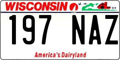 WI license plate 197NAZ