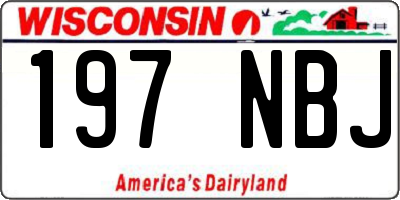 WI license plate 197NBJ