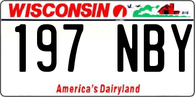 WI license plate 197NBY