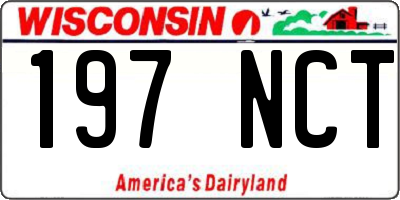 WI license plate 197NCT