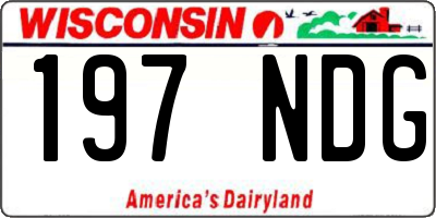 WI license plate 197NDG