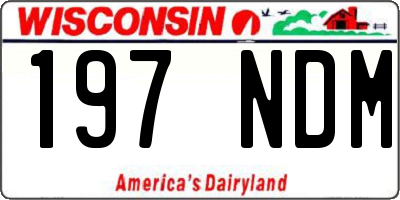 WI license plate 197NDM