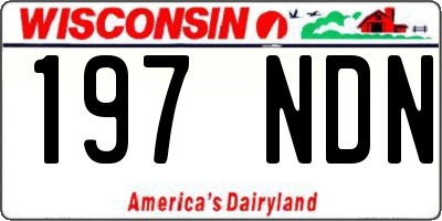 WI license plate 197NDN