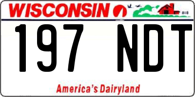 WI license plate 197NDT