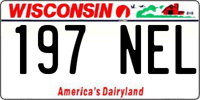 WI license plate 197NEL