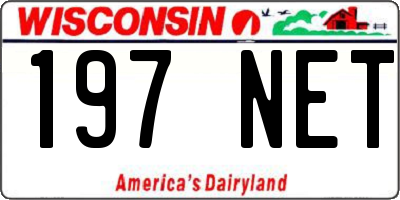 WI license plate 197NET