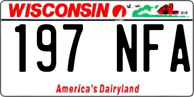 WI license plate 197NFA