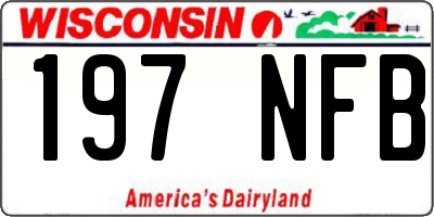 WI license plate 197NFB