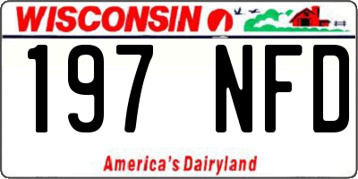 WI license plate 197NFD