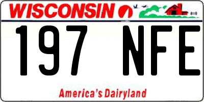WI license plate 197NFE