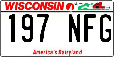 WI license plate 197NFG