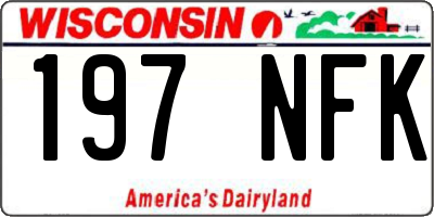 WI license plate 197NFK