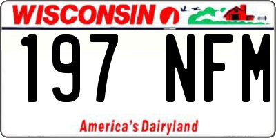 WI license plate 197NFM