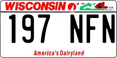 WI license plate 197NFN