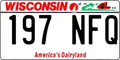 WI license plate 197NFQ