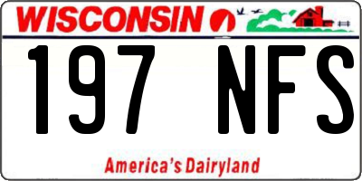 WI license plate 197NFS