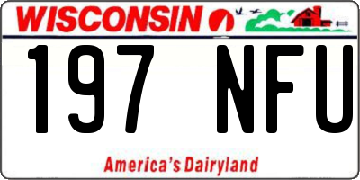 WI license plate 197NFU