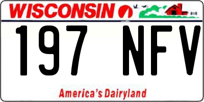 WI license plate 197NFV