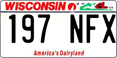 WI license plate 197NFX