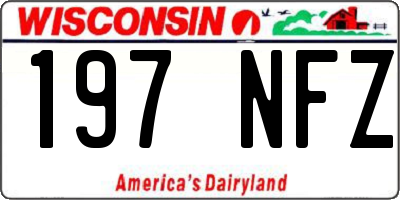 WI license plate 197NFZ