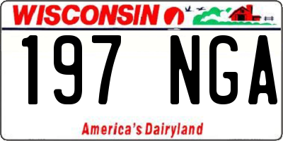 WI license plate 197NGA