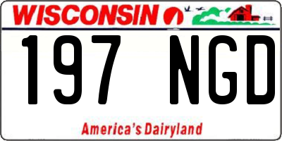WI license plate 197NGD