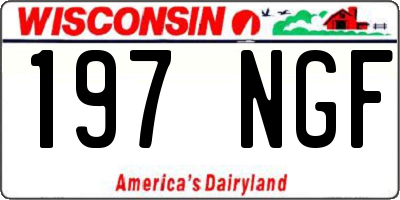 WI license plate 197NGF