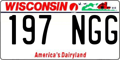 WI license plate 197NGG