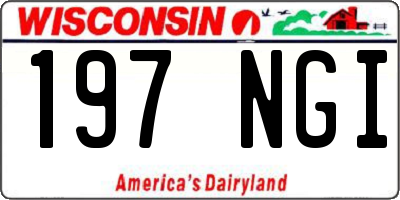 WI license plate 197NGI