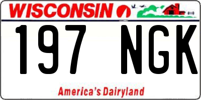 WI license plate 197NGK