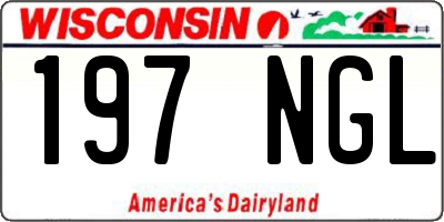 WI license plate 197NGL