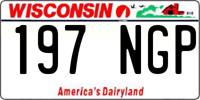 WI license plate 197NGP