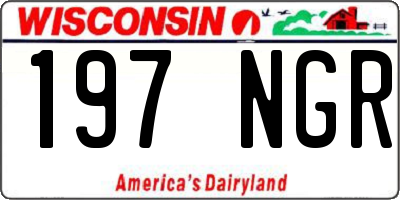 WI license plate 197NGR
