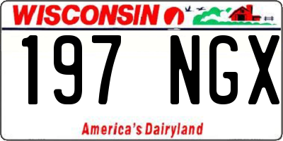 WI license plate 197NGX