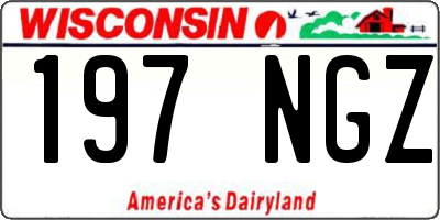 WI license plate 197NGZ