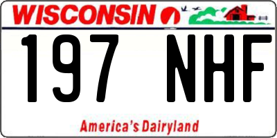 WI license plate 197NHF