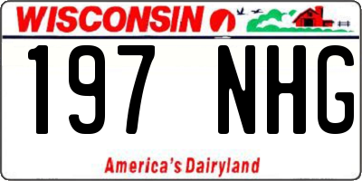 WI license plate 197NHG