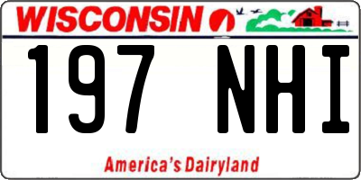 WI license plate 197NHI