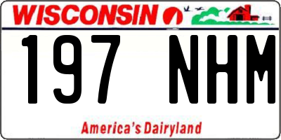WI license plate 197NHM