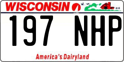 WI license plate 197NHP