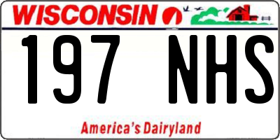 WI license plate 197NHS