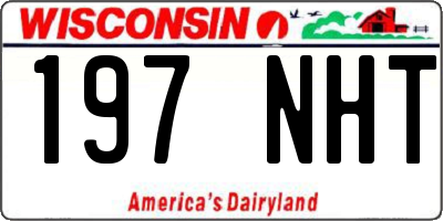 WI license plate 197NHT