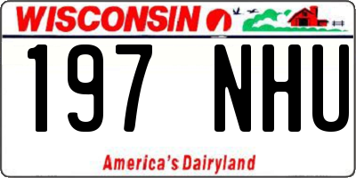 WI license plate 197NHU