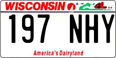 WI license plate 197NHY