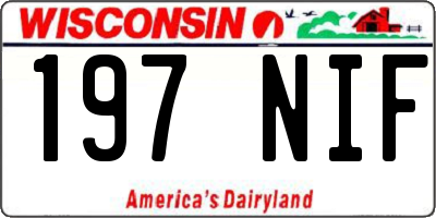 WI license plate 197NIF
