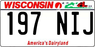 WI license plate 197NIJ