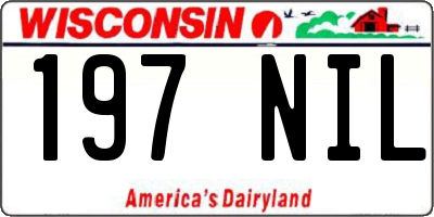 WI license plate 197NIL