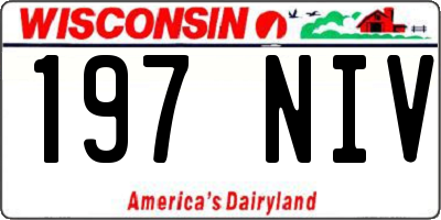 WI license plate 197NIV