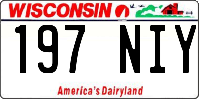 WI license plate 197NIY
