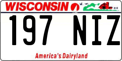 WI license plate 197NIZ